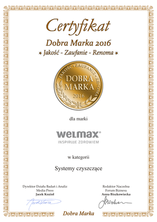 welmax certyfikaty